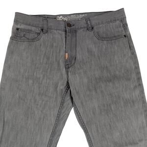LRG Lifted Research Group Jeans Mens 36X33 Gray Stone Wash True Straight Fit